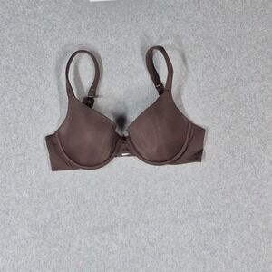 UNDIES Women Bra 32D Brown T Shirt Underwired Strap Adjustable READ